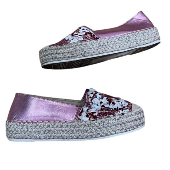 PINKAÏ sequin espadrilles in pink - Picture 2 of 8